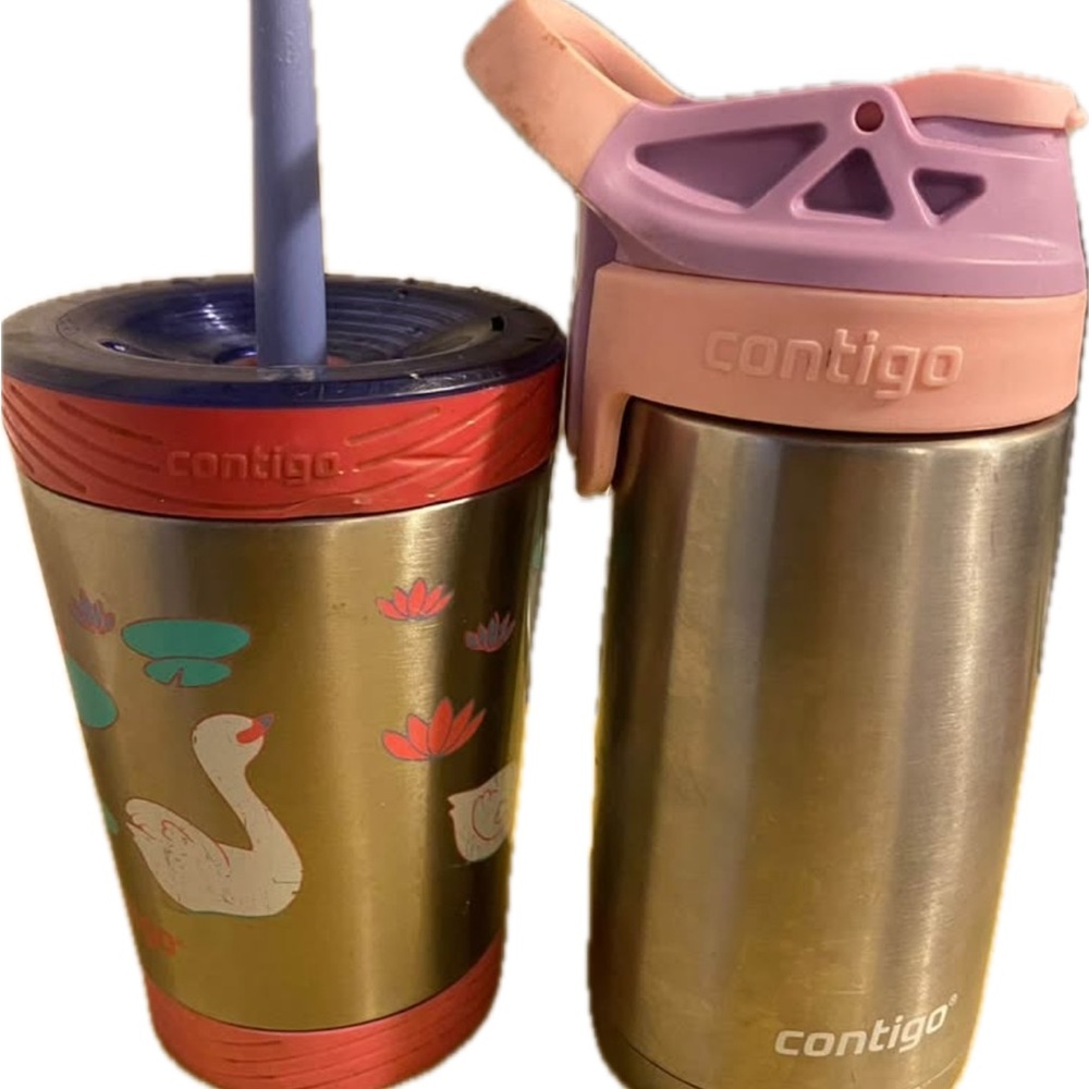 Contigo Kids Stainless Steel Bottles with Swan Design